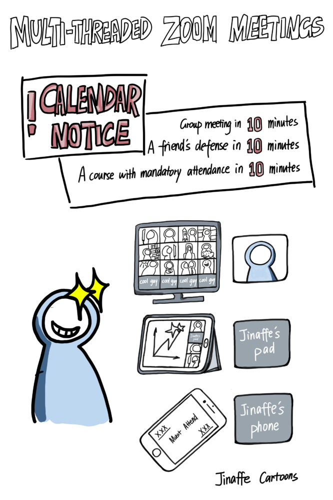 Multi-threaded Zoom Calls – jinaffe cartoons